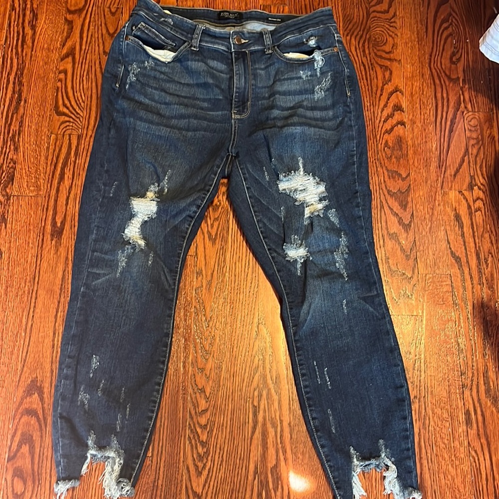 Judy blue denim distressed skinny jeans size 16w